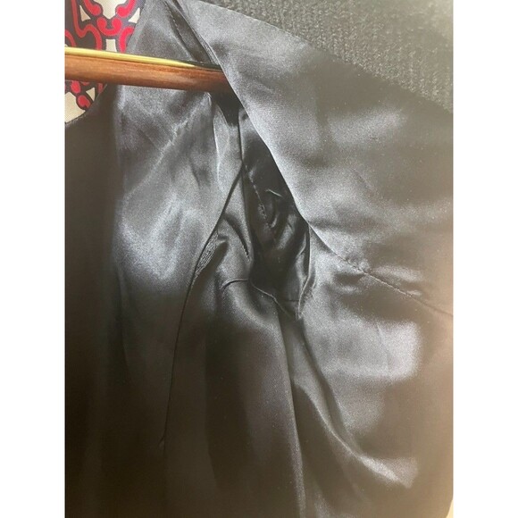 y2k Milly of New York Black Wool Blend Military Peacoat Gold Buttons size 4 - Picture 13 of 16